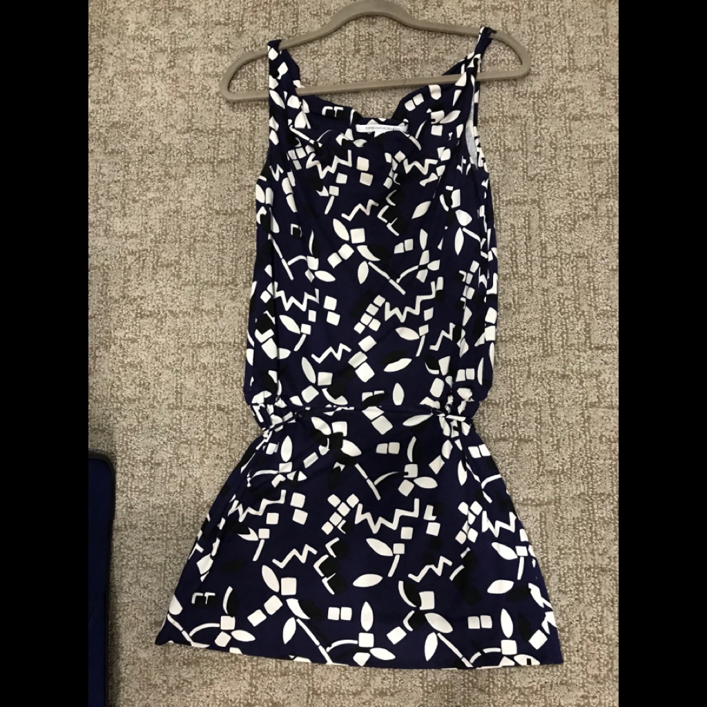 Diane Von Furstenberg Dvf Dress Blue/White Size 4